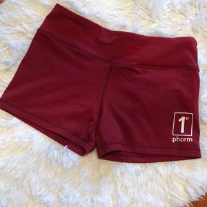 1st Phorm Red spandex shorts